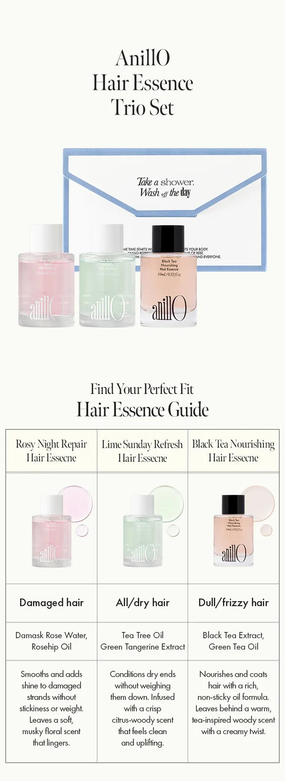 anillO Hair Essence Trio Set